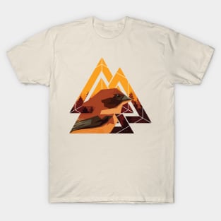 Geometric Bird Design T-Shirt